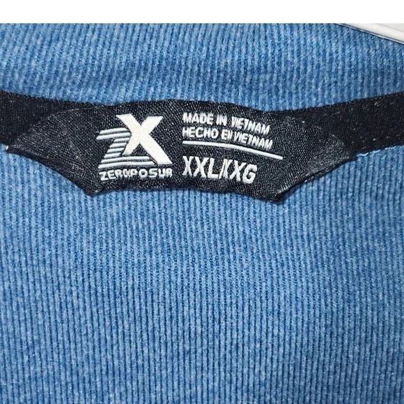 ZeroXposur Mens Quarter Zip Pullover Midnight Blue B86957 XXL Activewear Top - Picture 3 of 10
